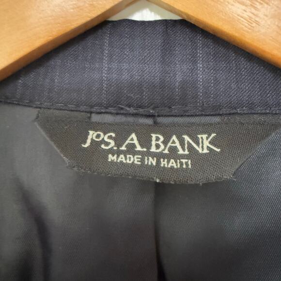 Jos. A. Bank Men's Blue Navy 100%Wool Two Buttons Sportscoat Blazer Size 50L - Picture 5 of 10